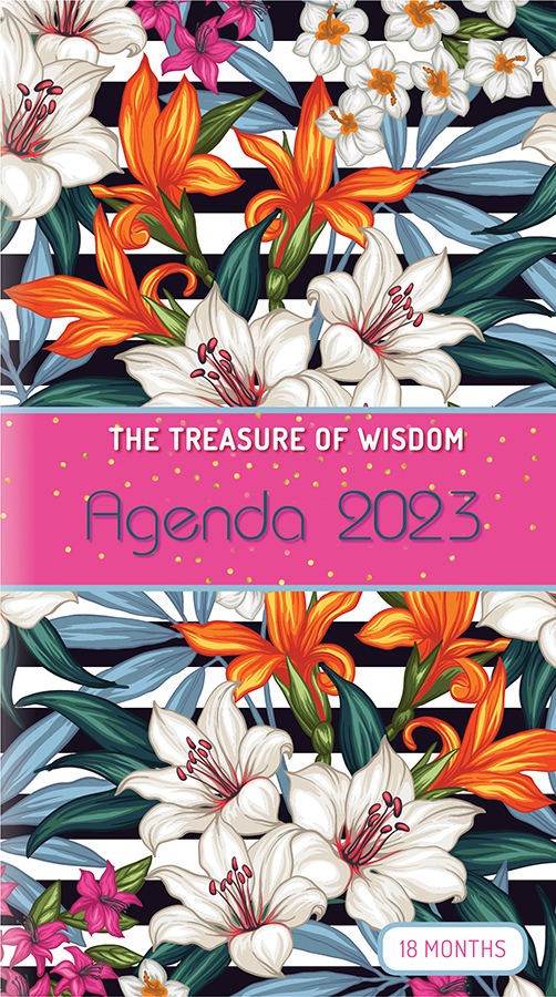 The Treasure of Wisdom - 2023 Planner Tropical Flowers - Fuchsia