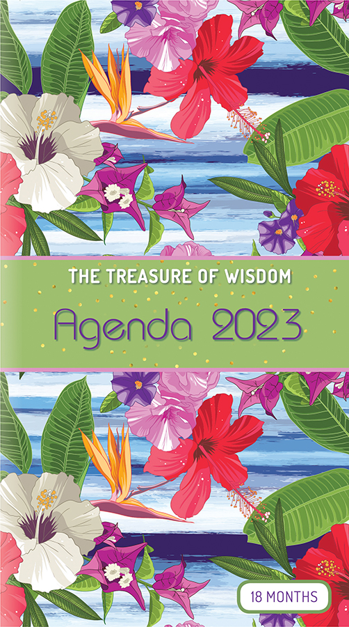 The Treasure of Wisdom - 2023 Planner Tropical Flowers - Lime
